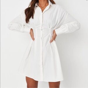 Missguided Elegant White Shirt Dress